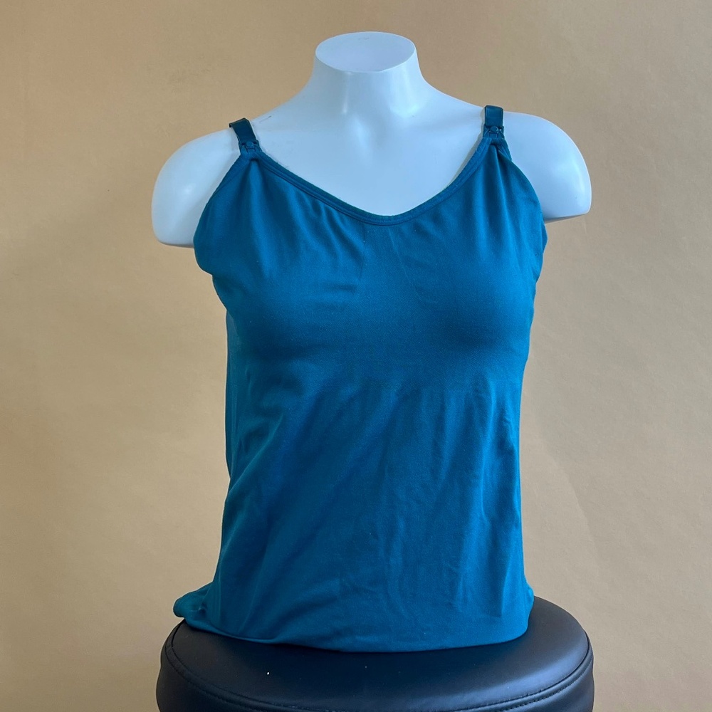 Maternity Nursing Tank Top - Size Large, Blue